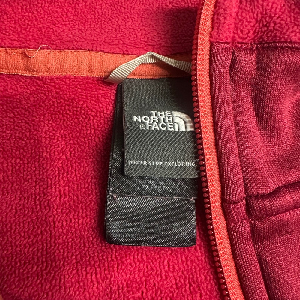 The North Face Agave Full Zip‎ Fleece Jacket Womens Large Pink Heather Mock Neck - Picture 4 of 10
